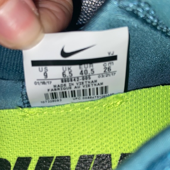 Nike Free Running Sneakers Blue Size 9 - Picture 4 of 5